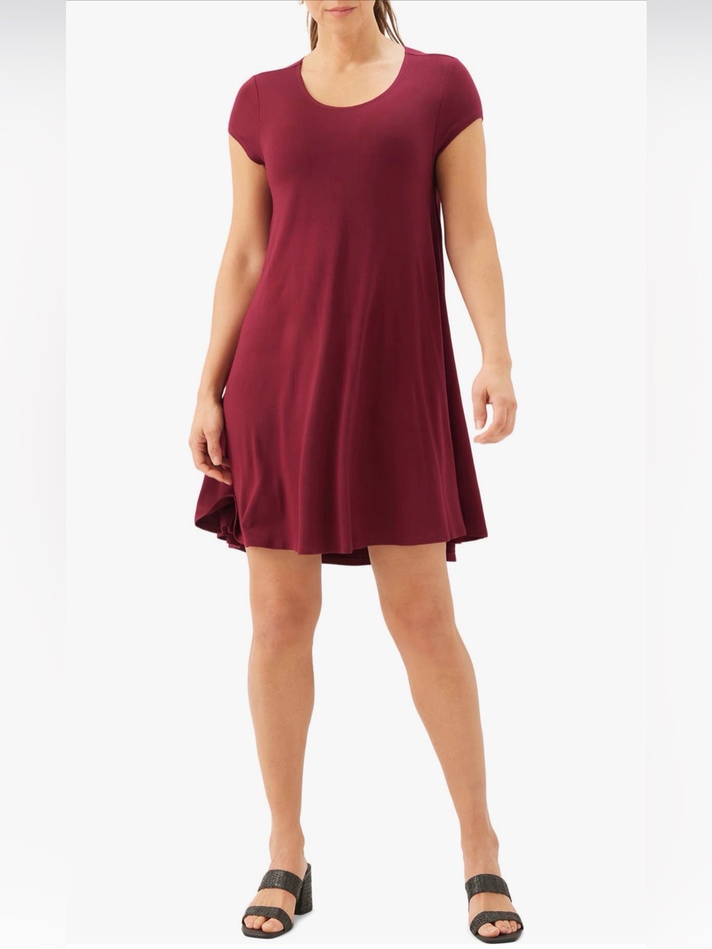 Peruvian Connection Short Sleeve Top in Red Cabernet Ombre (Lighter to Darker)
